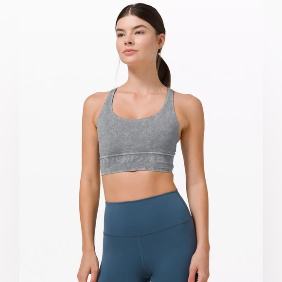 Lululemon energy bra longline ice dye Size 12 Ice Wash Asphalt Grey - Picture 1 of 4